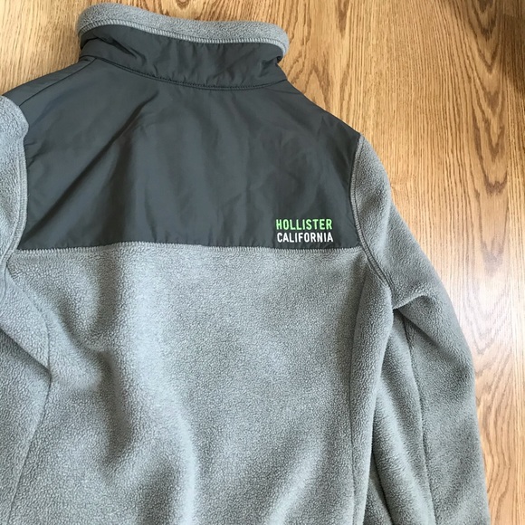 Hollister grey green fleece Sherpa jacket size S - Picture 6 of 6